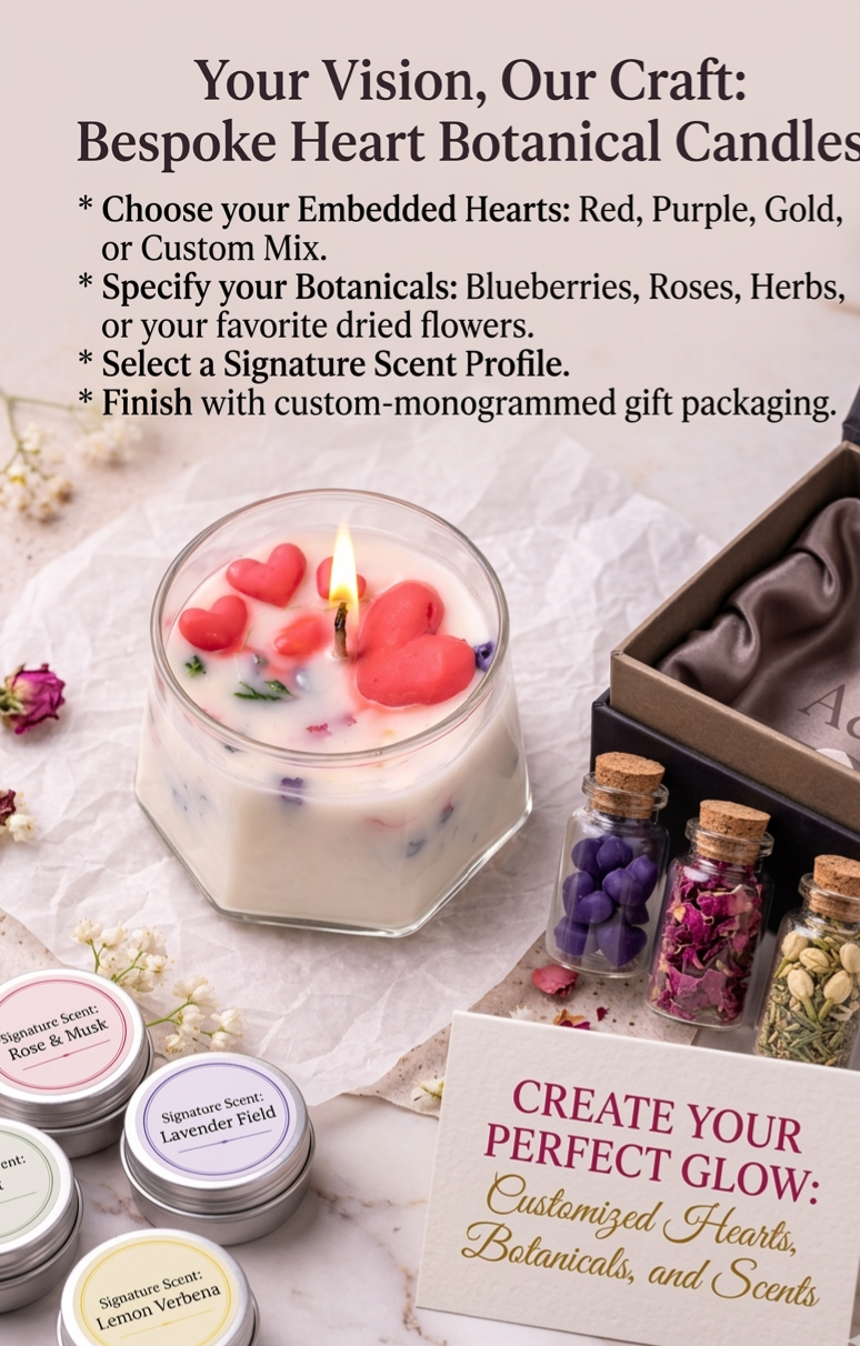 LÜME Crimson Hearts Luxury Soy Wax Candle – Musk, Tea Tree & Rose