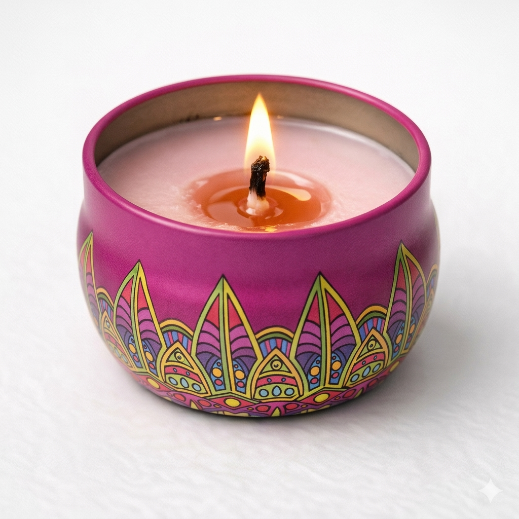 LÜME Luxury Handcrafted Soy Wax Candle – Red Apple, Cinnamon & Lavender (Decorative Jar)