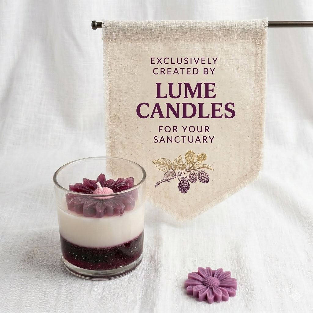 Luxury Botanical Bloom Candle – Handcrafted Layered Aromatherapy Glass Candle