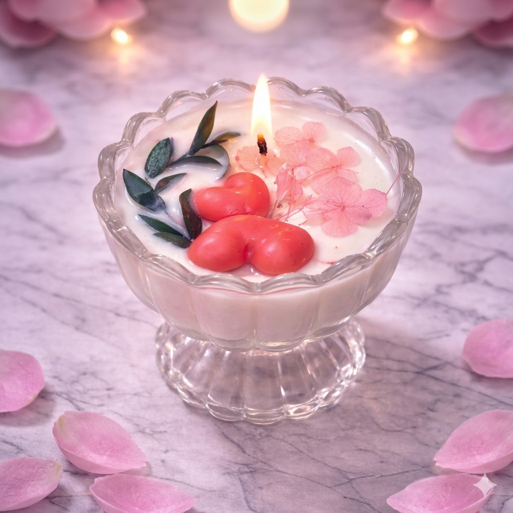 LÜME Rose Blossom Luxury Soy Wax Candle – Rose, Ylang Ylang, Vanilla & Musk