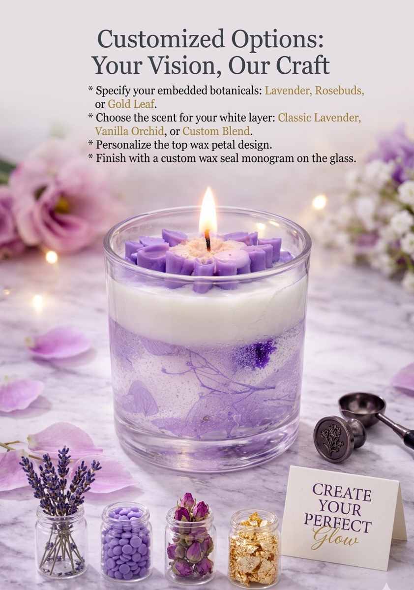 LÜME Lavender Bloom Luxury Gel Wax Candle – Ylang Ylang, Black Oud & Musk