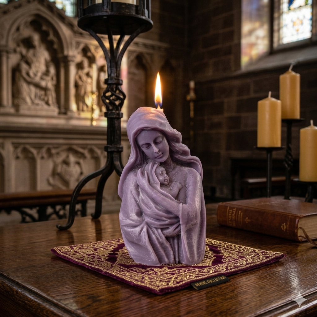 LÜME Serenity Mother & Child Sculpted Soy Wax Candle – Jasmine, Lavender & Musk