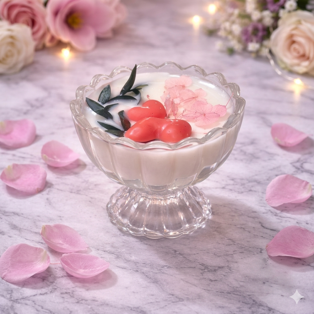 LÜME Rose Blossom Luxury Soy Wax Candle – Rose, Ylang Ylang, Vanilla & Musk