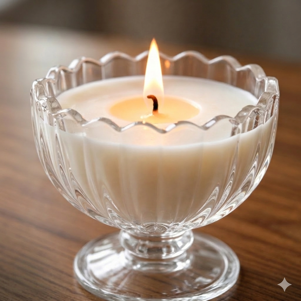 Luxury Glass Bowl Soy Candle – Elegant Crystal Glass Decorative Candle | Premium Home Décor ✨