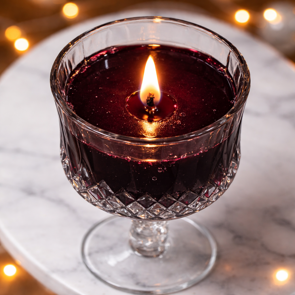 LÜME Noir Elixir Luxury Gel Candle – Vanilla, Black Oud & White Musk