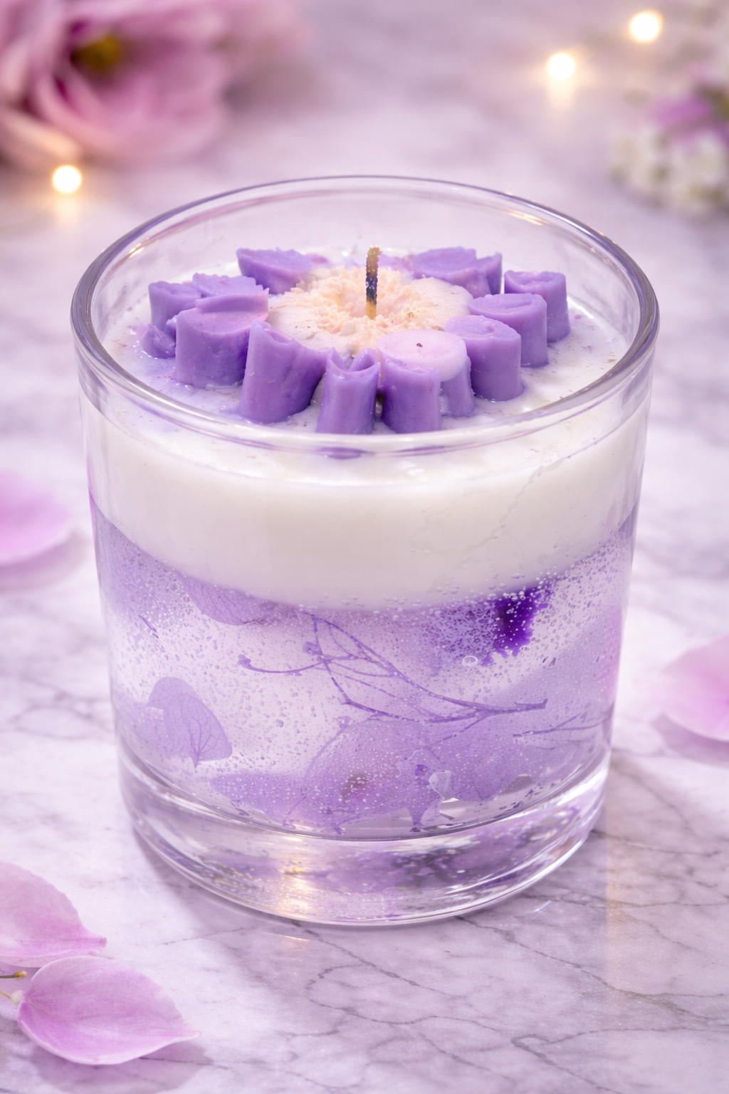 LÜME Lavender Bloom Luxury Gel Wax Candle – Ylang Ylang, Black Oud & Musk